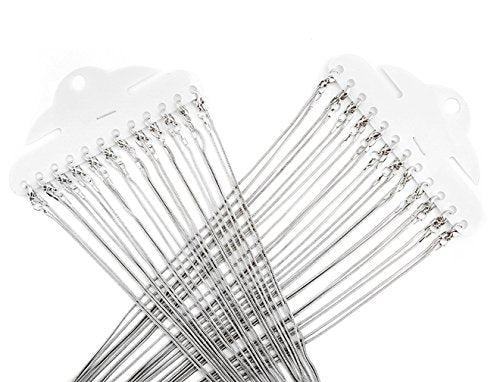 Snake Chains Necklace 24pcs 925 Silver Plated 1.2mm DIY Charms Link with Lobster Clasps for Jewelry Making (16 inch) - size: 16 inch