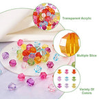 Craftdady 100Pcs Transparent Acrylic Faceted Round Ball Spacer Beads 10mm Random Mixed Colors Plastic Loose Pony Beads for Jewelry Making Hole: 2mm - color: Acrylic Round Beads, Random Mixed Color