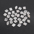 Natural White Quartz Stone Beads, Each Approximately 5x5x2mm Square 2-Hole Spacer Bead, are Used to Make Bracelets, Earrings, Necklaces, with Each String Measuring 15-16 Inches - color: white Quartz