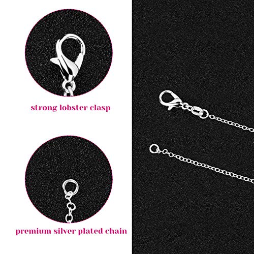 36 Pack Chain Necklace Bulk for Jewelry Making, Cridoz Necklace Jewelry Chains Silver Plated Necklace Chains for Necklace Jewelry Making, 1.2 mm (18 Inches) - size: 18 Inches