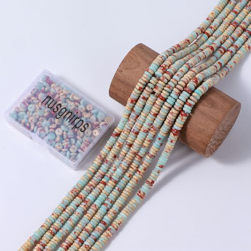 Natural Shoushan Stone Disk Spacer Beads 6x2mm 38cm/str Flat Rondelle Loose Semi Gemstone Caps for Making Bracelets Necklace - color: Shoushan Stone