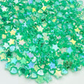 450pcs Acrylic Beads - Crystal Star & Heart Shapes for Jewelry Making - DIY Bead Bracelet, Necklace & Earrings (Neon Green) - color: Neon Green