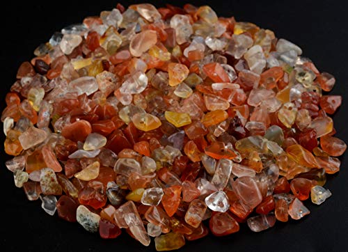 Natural Chip Stone Beads Red Agate 5-8mm About 400 Pieces Irregular Gemstones Healing Crystal Loose Rocks Bead Hole Drilled DIY for Bracelet Jewelry Making Crafting (5-8mm, Red Agate) - color: Red Agate