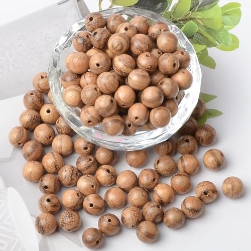 6mm Massive Beads Natural Wooden Round Loose Beads Jewelry Making with Thread 200 PCS(Aquilaria Crassna, 6mm) - color: Aquilaria Crassna, size: 6mm