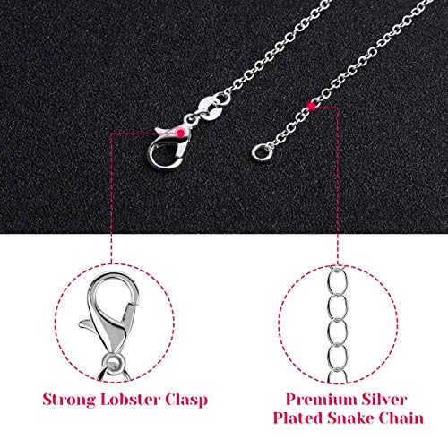 30 Pack Necklace Chains Bulk for Jewelry Making, Selizo Bulk Necklace Chains Silver Plated Cable Chains for Jewelry Making, 1.2 mm (18 Inches) - size: 18 Inches