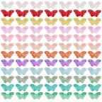 Beadthoven 240Pcs 12 Colors Butterfly Glass Crystal Beads Gold Sand Butterfly Lampwork Glass Beads Handmade Transparent Small Crystal Spacers for DIY Bracelet Necklace Earrings Jewelry Making Supplies - color: Butterflies Tiny