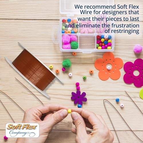 Soft Flex Econoflex Hobby Beading Wire - Flexible Stainless Steel Wire for Crafting - 7 Strand 0.19 30 Ft - style: Autumn Brown