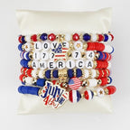 Twinfree Bohemia Beaded Bracelet for Women, Polymer Clay Stretch Bracelets - color: color 10