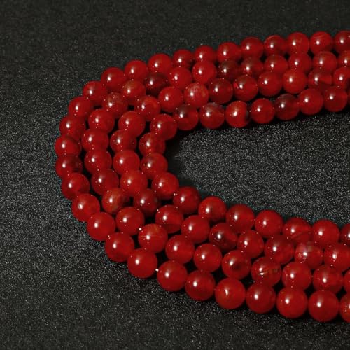 45pcs 8mm Red Dragon Vein Agate Agate Beads Natural Gemstone Beads Round Loose Beads for Jewelry Making - color: Red Dragon Vein Agate, size: 8mm