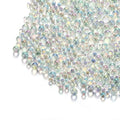 Iridescent Cotton Candy Clear Glass Assorted Round Microbeads, .5-3mm No Hole Seed Beads Sprinkle Toppings