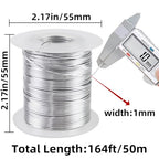 164 Feet Ultra-Soft 18 Gauge Aluminum Wire - 1mm Bendable Metal Craft Wire for Jewelry Making, Sculpting, Floral Wreath & DIY Christmas Ornaments (Silver) - color: Silver belt pulley