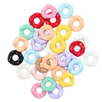 30 PCS 1/2" Dopamine Wave Chunky Hole Bakeware Acrylic Beads Handmade Jewelry DIY Loose Beads,Color May Vary