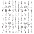 WOCRAFT 60pcs Antique Silver Music Bracelet Charms for Jewelry Making Sets DIY Necklace Bracelet Keychain Crafting Charms Kit Craft Supplies (SN893) - color: Antique Silver, size: Music Charms