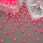 BONNY BOXX 1000PCs 6MM Jelly Rose Acrylic Round Beads, Smooth Transparent Acrylic Balls, Plastic Resin Gumball Bubblegum Chunky Beads for Necklace & Bracelet Making, Crafting Supplies - color: Jelly Rose, size: 6MM