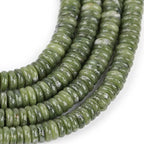 JOE FOREMAN 2x6mm Natural Light Green Canada Jadeite Jade Semi-Gemstone Heishi Disc Rondelle Spacer Beads for Jewelry Making Full 15" Strand Energy Stone Healing Power - color: Light Green Canada Jadeite Jade
