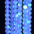 48PCS 8mm Natural Blue Mystic Aura Quartz Gemstone Frosted Matte Titanium Round Loose Spacer Beads 15 inch Full Strand Crystal Healing Power Quartz - color: Blue Mystic Aura, size: 8mm