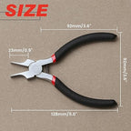 5 Inches Flat Nose Pliers for Jewelry Making Smooth Jaw Pliers, 1mm Ultra Thin Duckbill Pliers Precision Jewelry Pliers Mini Jewelry Making Tool for Wire Bending Straightening Ring Opening