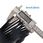 Fashewelry 32.8Ft 5mm Aluminum Flat Wire Black Bendable Metal Craft Wire Strip for Bezel Sculpting Armature Jewelry Making Gem Metal Wrap - color: Flat-Black, size: 5mm
