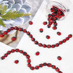 OLYCRAFT 80PCS Lampwork Beads Handmade Red Ladybug Lampwork Beads Insect Shape Handmade Bead Loose Spacer Bead for Bracket Earrings Necklace Jewelry Making - color: Ladybug