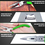 SPEEDWOX 5 Inches Long Nose Pliers with Cutter Mini Jewelry Pliers Small Wire Cutters Professional Jewelry Making Tool Beading Hobby Craft DIY Supplies - style: 5 Inch Long Nose Pliers