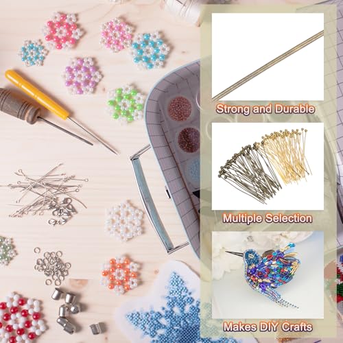 MECCANIXITY 200Pcs Plated Ball Head Pins Jewelry Making 24 Gauge 25mm Wire Head Pins Brass Ball Head Pins End Head Pins for DIY Craft Necklaces Bracelets Earrings, Bronze and Gold - color: Bronze and Gold, size: 25mm