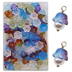 INSPIRELLE 100pcs Flower Crystal Glass Bead Caps Lily of the Valley Beads for Jewelry Making and DIY Craft Accessories (Mixed, 11 * 11 * 7mm) - color: Lily of the Valley