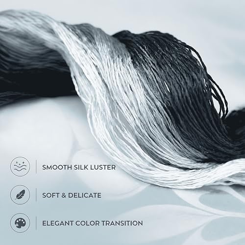 Natural 100% Silk Thread, Handmade Embroidery Thread Silk Floss 6 Colors 110m Each (79) - color: 79