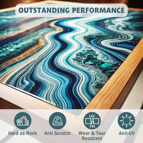 IGaiety 1 Gallon Epoxy Resin, Epoxy Resin Kit, Crystal Clear Epoxy Kit, No Yellowing Self-Leveling Deep Pour Epoxy Resin High-Glossy Casting Perfect for Crafts, Table Tops(0.5 Gallon x 2) - size: 1 Gallon