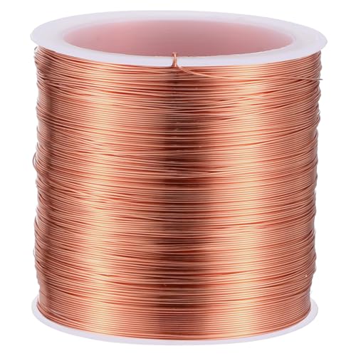 28 Gauge Jewelry Copper Wire, 328 ft/100 m Rust Resistant Craft Copper Wires, Bulk Soft Pure Red Coppers Wire, Plated Metal Thin Beads Wires for Making Crafts Wrapping Jewelry - color: Red Copper