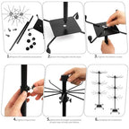 3 Tier Spinner Display Rack Retail Display Stand Metal Rotating Display Rack for Jewelry Keyring Socking HatsToys