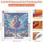 Axquilon Diamond Art Kits for Adults-Round Full Drill 5D Fairy Diamond Painting Kits for Adults Beginners Paint by Diamonds Pictures Girls Gem Art Painting Kits DIY Crafts Kits 14x14inch - color: Fairy