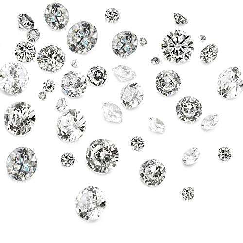 Fashewelry 50Pcs Tiny Cubic Zirconia Faceted Rhinestone Cabochons 1mm 2mm 3mm 4mm 5mm Clear Pointed Back Crystal Diamante Gems for Nail Art Craft Replacing Jewelry - color: Clear, size: 1mm/2mm/3mm/4mm/5mm-Zirconia