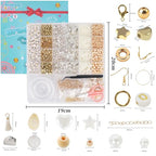TOIPINIO Bracelet Making Kit Jewelry Making Supplies Kit Natural Stone Beads for Irregular Natural Stone with for DIY Craft-1736 PCS Friendship Bracelet/Necklace/Earrings for Adults (Moonstone) - color: Moonstone