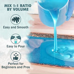 IGaiety Epoxy Resin, 2 Gallon Epoxy Resin Kit, Crystal Clear High-Gloss Epoxy Self-Leveling Casting Kit No Yellowing Perfect for DIY Crafts, Table Tops (1 Gallon Resin + 1 Gallon Hardener) - size: 2 Gallon
