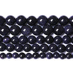 60PCS 6mm Starry Blue Sandstone Gemstone Beads Beads Natural Stone Round Loose Beads for Jewelry Making DIY Bracelet Necklace 15" Inch - color: Blue Sandstone, size: 6mm