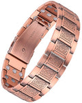 Feraco Copper Bracelet for Men 3X Strength,Magnetic Therapy Bracelet Copper Jewelry with Powerful 3800 Gauss Magnets - style: Celtic Knot