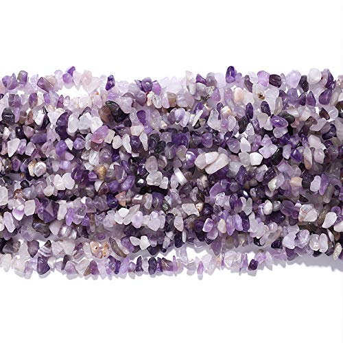 BEADIA Irregular Natural Amethyst Crystal Stone Loose Semi Gemstone Beads for Jewelry Making 5-8mm 80cm - color: Amethyst, size: 5-8mm 80cm