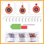 BEUNITONE Retro Fringe Earring Making Kit, Diamond Art Craft Supplies with 12 Designs, Crystal Beads and Findings for Adults DIY Jewellery Creating Gift - style: Tassel