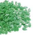 100 Pcs 11 x 18mm Czech Glass Leaf Beads Leaf Shape Crystal Charms Pendants Jewelry Making Beads Charms for Bracelets Necklace Earring Dark Green - color: Dark Green