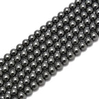 100pcs Natural Stone Beads 8mm Black Hematite Round Genuine Real Stone Beading Loose Gemstone Hole Size 1mm DIY Charm Smooth Beads for Bracelets Necklaces Earrings Jewelry Making Crafts - color: Black Hematite