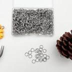600 Pcs Jump Rings,304 Stainless Steel O Rings,10MM Open/Close Loop Contactors for Jewelry Making,DIY Crafts, Industrial Repair 1.2MM Thickness (16 Gauge) - size: 10MM