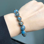 6mm Lake Blue Jade Natural Stone Beads Round Loose Beads for Jewelry Making Yochus DIY Beads Bracelet Necklace - color: Lake Blue Jade, size: 6mm