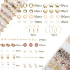 Xylise Jewelry Making Supplies Kit Natural Stone Beads for Irregular Natural Stone with for DIY Craft Bracelet Necklace Earrings for Adults(Light Purple) - color: Light purple
