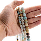 BEADIA Natural Amazonite Jade Stone Round Loose Semi Gemstone Beads for Jewelry Making 10MM 38PCS - color: Amazonite Jade, size: 10mm
