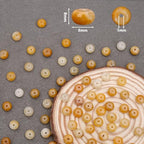 BONNY BOXX 1 Strand Natural 5 * 8mm Yellow Jade Rondelle Beads, Natural Abacus Disk Stone Beads Loose Spacer Gemstone for DIY Bracelet Necklace Jewelry Making - color: Yellow Jade, size: 5*8MM