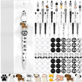 Colarr 24 Sets Plastic Beadable Pens DIY Pens Making Kit Assorted Wood Beads Crystal Spacer Black Ink Ballpoint for Women Crafts Office Family Gifts(Dog) - style: Dog