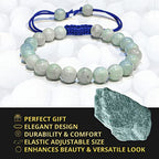 ANAYA AGATE Energy Protection Crystal Handmade Adjustable Bead Bracelet Perfect for Men, Women’s Christmas Gift - Gemstone Healing Stretch Bracelet Pulsera Para Hombre Mujer Stocking Stuffer - color: Amazonite