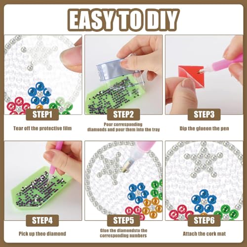 BEUNITONE 12 Pairs Flower Diamond Painting Earrings Fashion DIY Earring Making Kit Diamond Art Earrings Jewelry Making Kit for Adults Women Craft Ornaments DIY Decor - style: Mixed Element-2