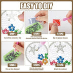 BEUNITONE 12 Pairs Flower Diamond Painting Earrings Fashion DIY Earring Making Kit Diamond Art Earrings Jewelry Making Kit for Adults Women Craft Ornaments DIY Decor - style: Mixed Element-2