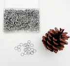 600 Pcs Jump Rings,304 Stainless Steel O Ring,8MM Open/Close Jump Rings,Loop Contactors for Jewelry Making,DIY Crafts, Industrial Repair 1MM Thickness (18 Gauge) - size: 8MM